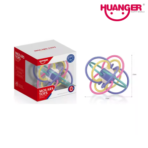 Huanger HE0109: Teething Relief & Playful Exploration - Soft Silicone Teether & Rattle (0 Months+)
