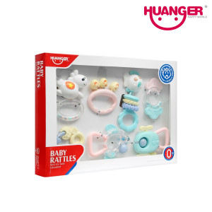 Huanger HE0123: 7-in-1 Rattles Set for Engaging Sensory Play (0 Months+)