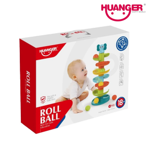 Huanger HE0293: Stack, Roll & Learn! Interactive Tower with Colorful Balls (14 pcs)