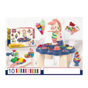 Ice Cream Playdough Set - DIY Color Mud Table for Kids, Ages 3+