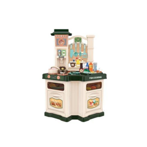 Interactive Kids Play Kitchen with Realistic Cooking and Water Sounds