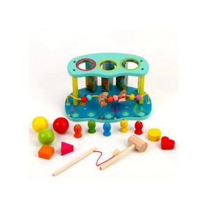 Jumbo Wooden Montessori Toy: Pounding Bench & Xylophone for Toddlers