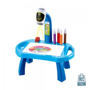 Kids Projector Drawing Table Painting Board Desk Multifunctional Writing Arts Crafts Educational Projection Machine Drawing Toy