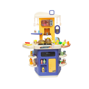 Large Realistic Kids Play Kitchen with Lights, Sounds, and Water Features