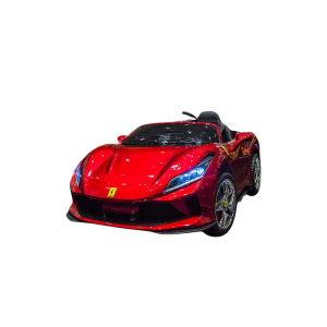 Licensed Ferrari Kids Ride-On Car with Bluetooth, LED Lights, and Remote Control