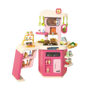 88cm Luxury Kids Play Kitchen: Interactive Cooking Fun with Lights and Sounds