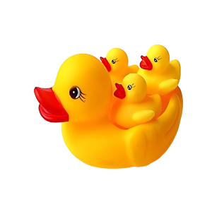 Quacky Fun Bath Time: 6 Pack Floating Duck Toys with Squeak