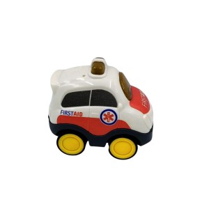 Realistic First Aid Car Toy with Rubber Wheels for Kids