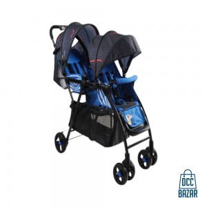 Twin Baby Stroller Premium Prams- Blue
