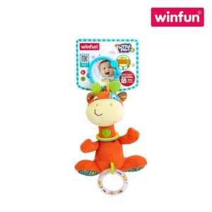 WinFun 000117 Patch the Giraffe Rattle: Soft & Stimulating Developmental Toy for Babies