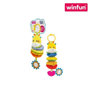 Winfun 000263: Giggles & Play Giraffe - Adorable Take-Along Rattle Toy for Sensory Exploration & Fun (Ages 0 Months+)