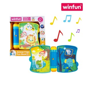  Winfun 000746: Explore & Learn Animal Fun Book - Interactive Activity Toy with Sounds & Textures (Ages 3 Months+)