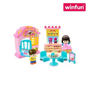 Winfun 001309: Cozy Cafe Playset - Fun Pretend Play for Budding Baristas (Lights, Sounds & Accessories)