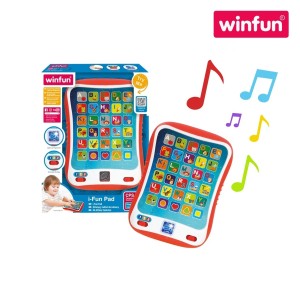 Learn & Play on the Go! Winfun 002271 Ji-Fun Pad - Interactive Learning Tablet with Lights & Sounds for Letters, Shapes, Spelling, Music & More (12 Months+)