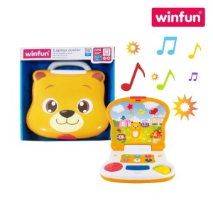 Winfun 008079: Learn & Play Bear Laptop - Interactive Preschool Toy with Lights, Sounds & ABCs (Ages 12 Months+)