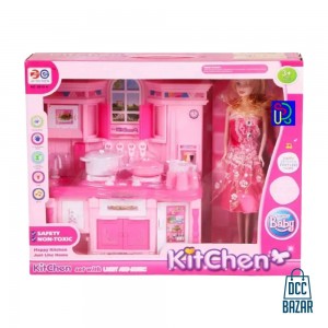 Zunchen Kitchen Set with Sounds and Lights for Girls – Multi Color